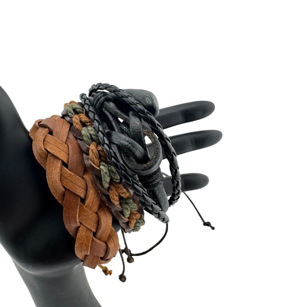 Rebel's Trifecta: Handmade Leather Cuffs for Misfits & Daydreamers
